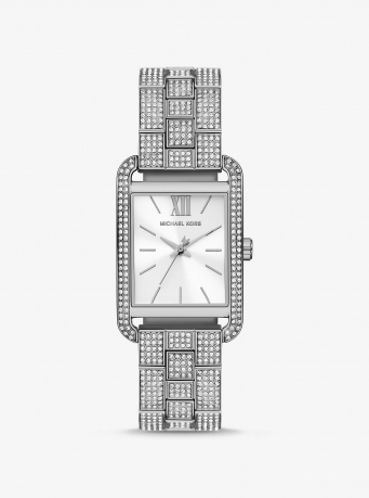Michael Kors Monroe Pavé Silver-Tone Watch