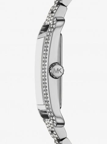 Michael Kors Monroe Pavé Silver-Tone Watch