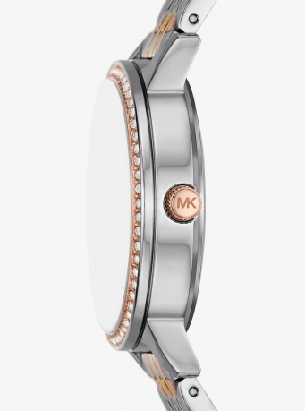 Michael Kors Melissa Pavé Tri-Tone Watch