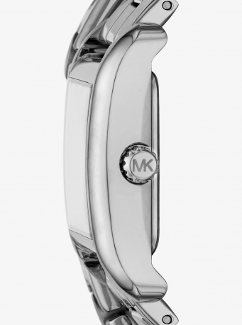 Michael Kors Mini Monroe Silver-Tone Double Wrap Watch