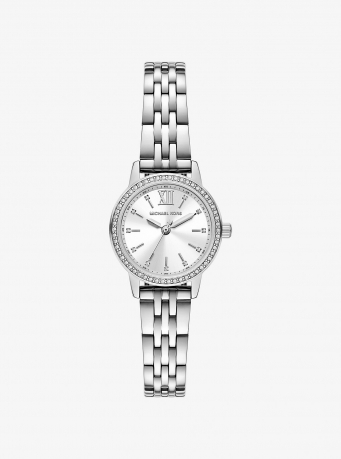 Michael Kors Mini Melissa Pavé Silver-Tone Watch