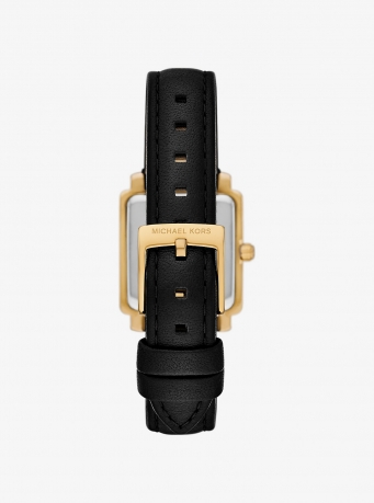 Michael Kors Mini Gwynn Gold-Tone and Leather Watch