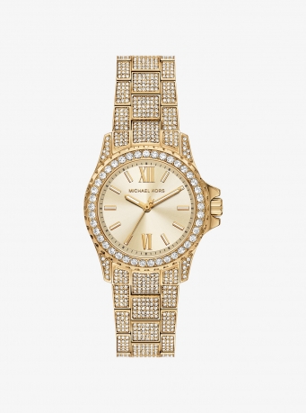 Michael Kors Mini Everest Pavé Gold-Tone Watch