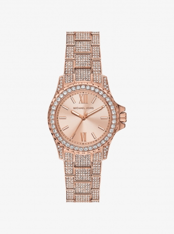 Michael Kors Mini Everest Pavé Rose Gold-Tone Watch