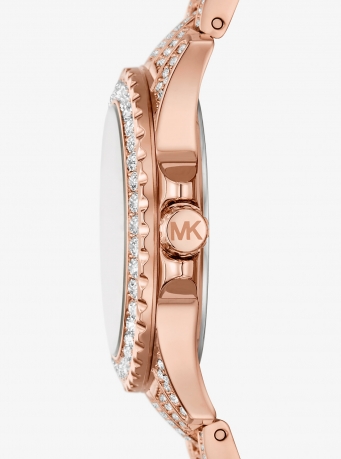 Michael Kors Mini Everest Pavé Rose Gold-Tone Watch