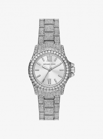 Michael Kors Mini Everest Pavé Silver-Tone Watch