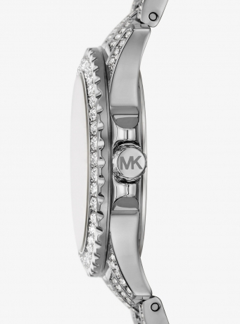 Michael Kors Mini Everest Pavé Silver-Tone Watch