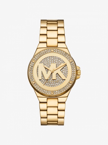 Michael Kors Mens Lennox Pavé Gold-Tone Watch