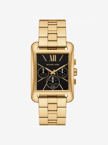 Michael Kors Mens Monroe Gold-Tone Watch