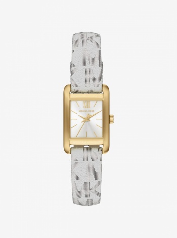 Mini Monroe Gold-Tone and Logo Strap Watch