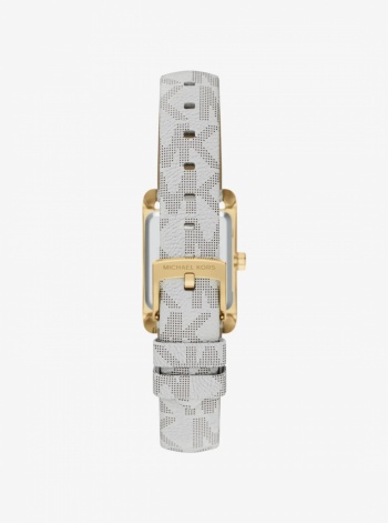 Mini Monroe Gold-Tone and Logo Strap Watch