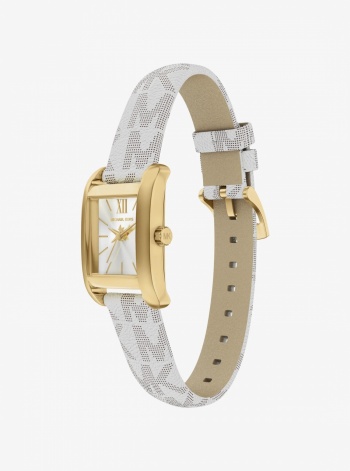 Mini Monroe Gold-Tone and Logo Strap Watch