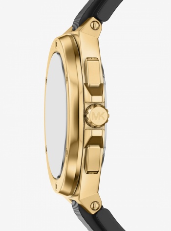 Oversized Lennox Gold-Tone and Silicone Watch