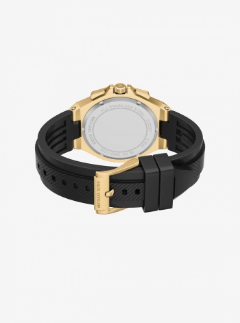 Oversized Lennox Gold-Tone and Silicone Watch