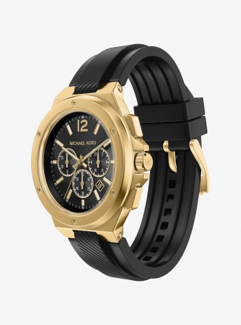 Oversized Lennox Gold-Tone and Silicone Watch