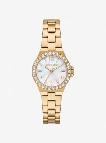 Mini Lennox Pavé Gold-Tone Watch