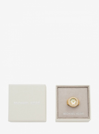 Liliane Pavé Gold-Tone Ring Watch