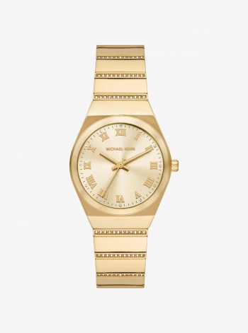 Mini Lennox Pavé Gold-Tone Watch