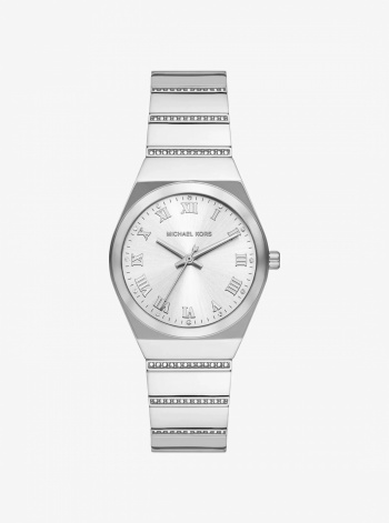 Mini Lennox Pavé Silver-Tone Watch