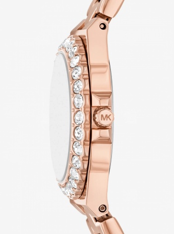 Mini Lennox Pavé Rose Gold-Tone Watch