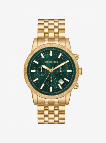 Michael Kors Mens Oversized Hutton Gold-Tone Watch