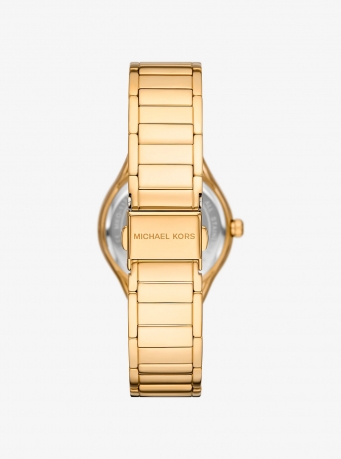 Michael Kors Mini Sylvia Pavé Gold-Tone Watch and Bracelet Gift Set