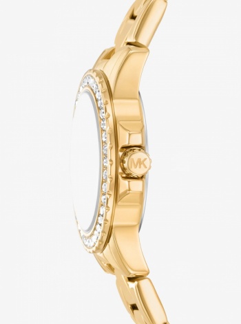 Petite Everest Gold-Tone Watch and Pavé Bangle Jewelry Gift Set