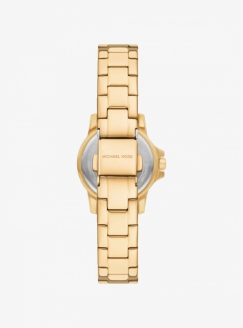 Petite Everest Gold-Tone Watch and Pavé Bangle Jewelry Gift Set