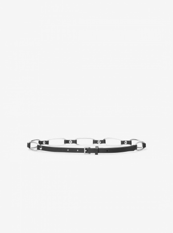 Chain Link Leather Belt