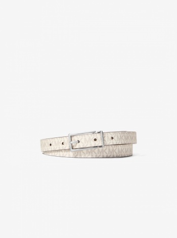 Michael Kors Reversible Signature Logo and Leather Belt