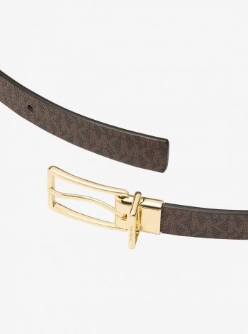 Michael Kors Reversible Signature Logo and Leather Belt