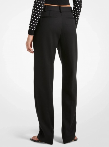 Michael Kors Pleated Stretch Wool Blend Twill Pants