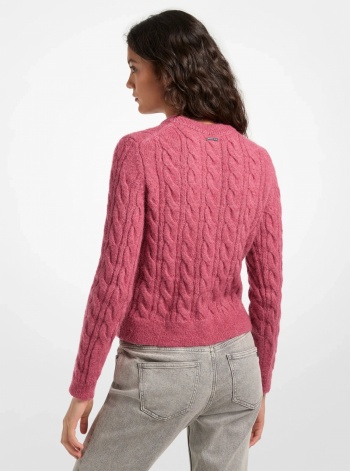 Michael Kors Cable Knit Nylon and Alpaca Blend Sweater