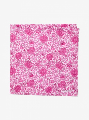 Michael Kors Floral Print Cotton Scarf
