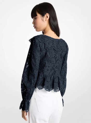 Michael Kors Corded Floral Lace Blouse