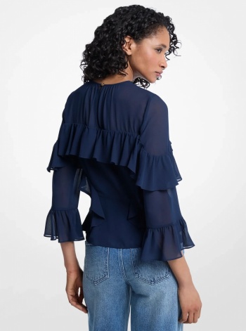 Michael Kors Ruffled Georgette Blouse