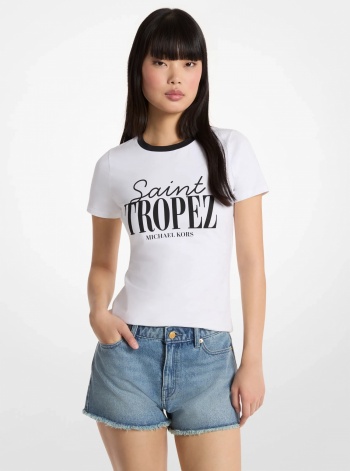 Michael Kors St. Tropez Stretch Cotton T-Shirt