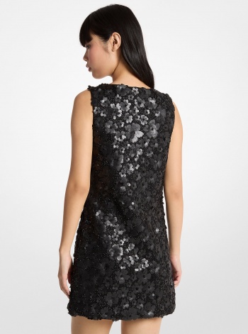 Michael Kors Floral Embellished Scuba Mini Dress