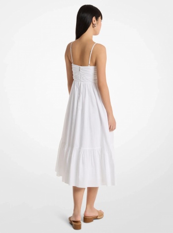 Cotton Poplin Midi Dress