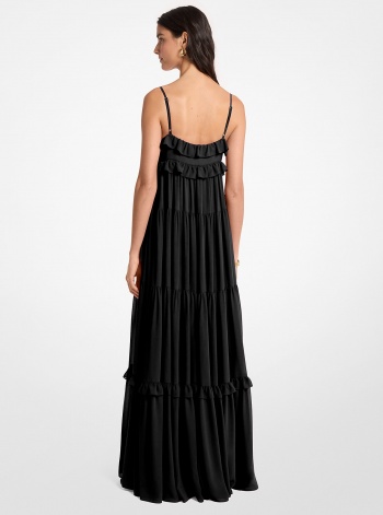 Michael Kors Ruffled Georgette Tiered Maxi Dress