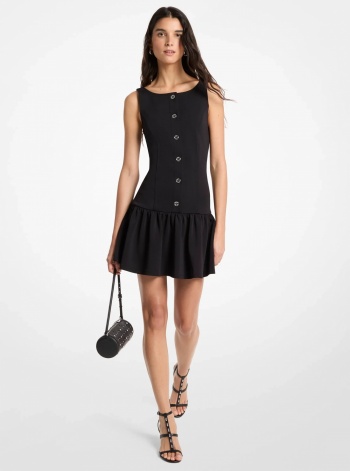 Michael Kors Double-Knit Crepe Drop-Waist Dress