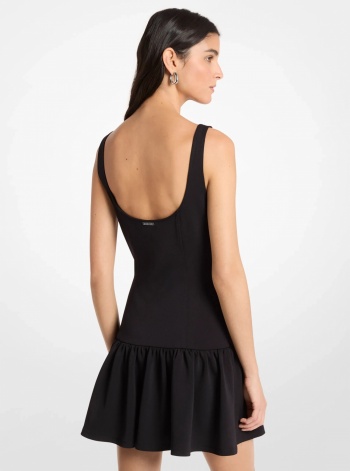 Michael Kors Double-Knit Crepe Drop-Waist Dress