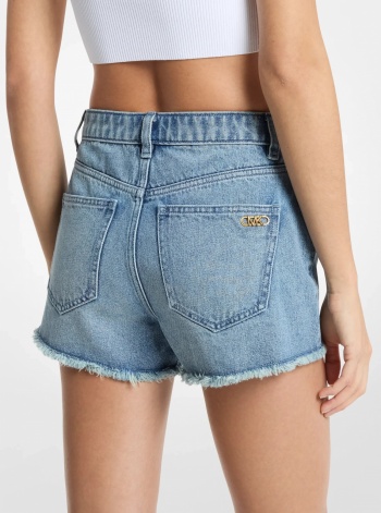 Michael Kors Gisele Frayed Denim Shorts