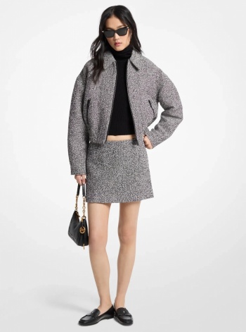Michael Kors Cotton Blend Tweed Jacket