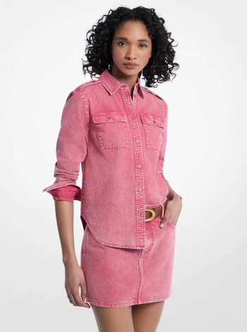 Michael Kors Garment-Dyed Denim Shirt