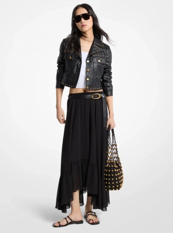 Michael Kors Georgette High-Low Skirt