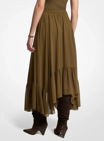 Michael Kors Georgette High-Low Skirt
