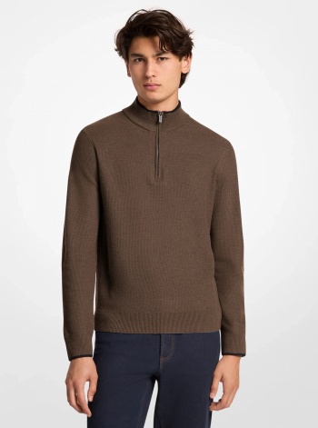 Wool Blend Quarter-Zip Sweater