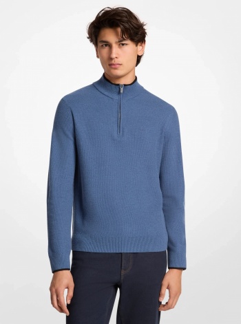 Wool Blend Quarter-Zip Sweater