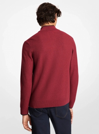 Wool Blend Quarter-Zip Sweater